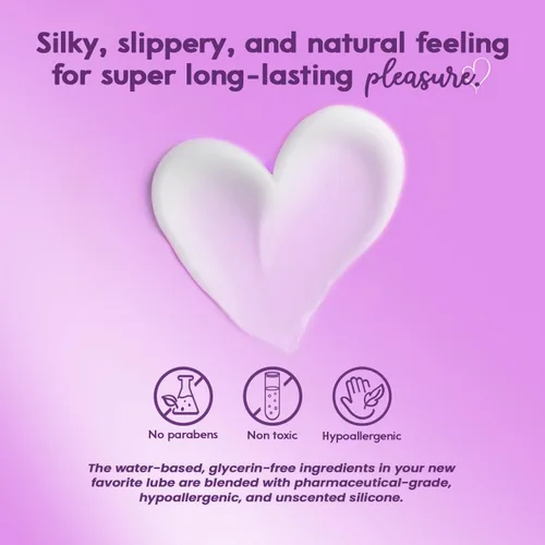 Vista 3 de Lubricante íntimo de seda Sliquid, tamaño de viaje - Lubricante híbrido a base de silicona y agua para mujeres, hombres y parejas, hipoalergénico