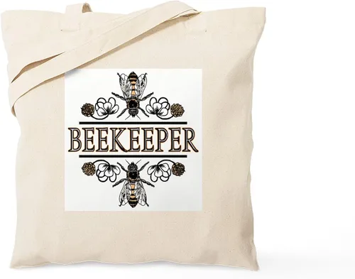 Vista 20 de CafePress The Beekeeper Tote Bag - Bolsa reutilizable de lona beige natural