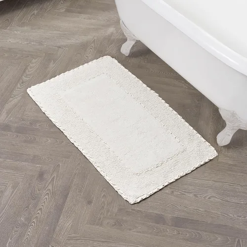 Vista 40 de Laura Ashley Ruffle tapete para baño de algodón de 17 x 24 pulgadas