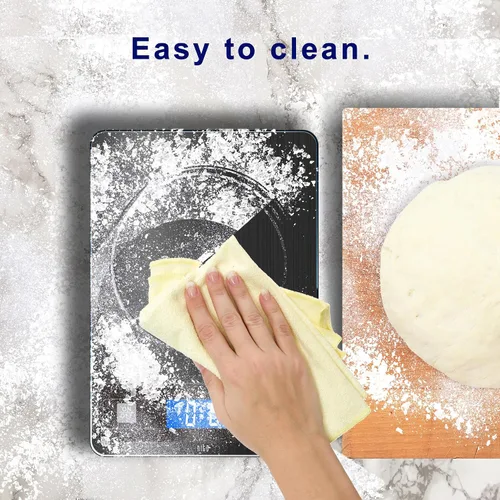 Vista 7 de hito Báscula de cocina digital de 33 libras, recargable, resistente al agua, peso gramos y onzas, 1 g/0.1 oz, precisa, para pérdida de peso, cocinar