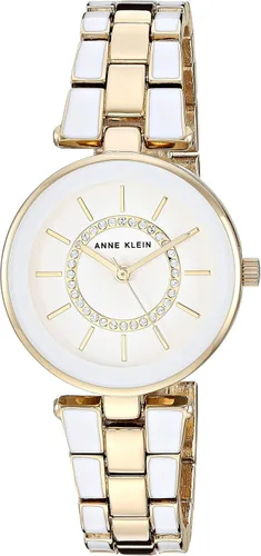 Vista 3 de Anne Klein - Reloj de brazalete para mujer con cristales de Swarovski y malla acentuada