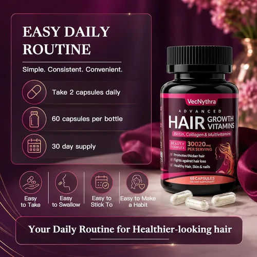 Vista 7 de Advanced Hair Growth Vitamins Supplement for Women, Biotin 10000 mcg