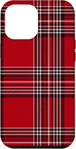 Vista 24 de Funda con diseño de Navidad a cuadros rojos para iPhone 13 Pro Max
