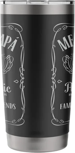 Vista 4 de El Mejor Papa del Mundo Dad Slang Words Spanish Father's Day - Vaso aislado de acero inoxidable