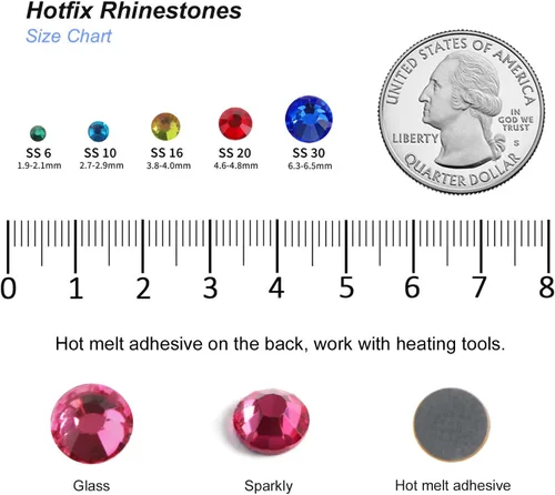 Vista 140 de 6000 PIEZAS Diamantes de Imitación Hotfix a Granel, Diamantes Naranja para Manualidades y Ropa, Diamantes de Imitación para Decoración DIY, SS10