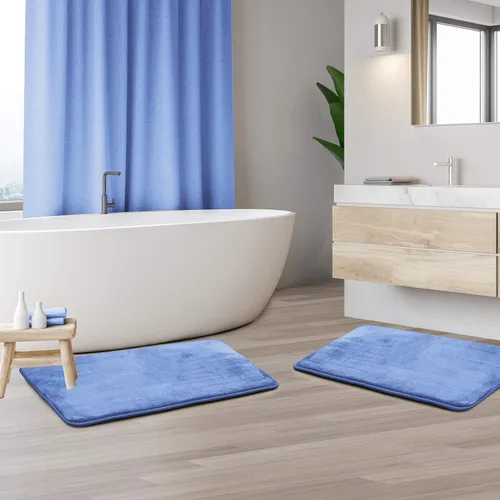 Vista 80 de Clara Clark Alfombra de Baño 24" x 17" - Alfombras de Baño, Tapete de Baño de Espuma Viscoelástica, Afelpado, Acogedor, Ultra Suave, Antideslizante