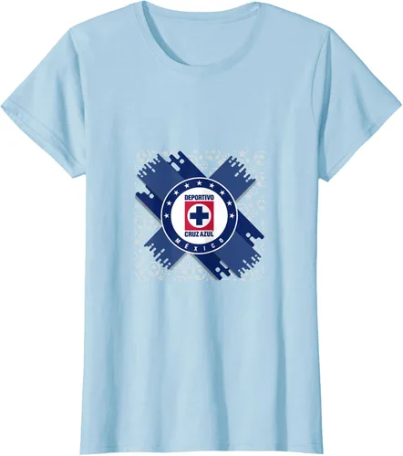Vista 15 de Camiseta con logotipo de CAZ, Azul / Patchwork, S
