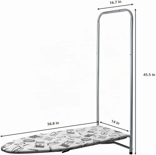 Vista 2 de Duwee Tabla de planchar montada en la pared de 14"x38" con cubierta