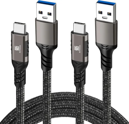 Vista 7 de Cable USB C de 3.3 pies, cable USB-A a USB-C USB 3.1 USB 3.2 Gen2 10Gbps cable de carga de datos para Samsung Galaxy S24 S23 S22 S21 S20 S10 S9 S8+