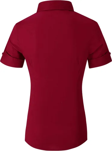 Vista 2 de Alex Vando - Blusa de vestir para mujer, corte regular, elástica y manga larga, para el trabajo