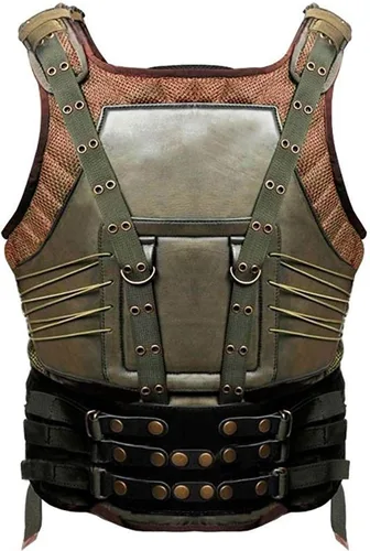 Vista 2 de DOOIN Chaleco de motociclista de cuero para hombre Chaleco de cuero de motocicleta para hombre