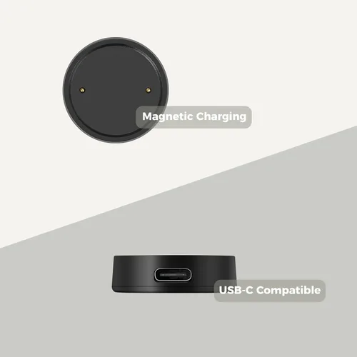 Vista 6 de Base de carga magnética USB-C para Amazfit Bip 6 / Active 2 (redonda y cuadrada), paquete de 2