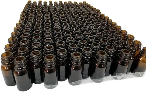 Vista 12 de Botella de vidrio color ámbar de 5 ml con gotero euro Tapa negra Juego de 12