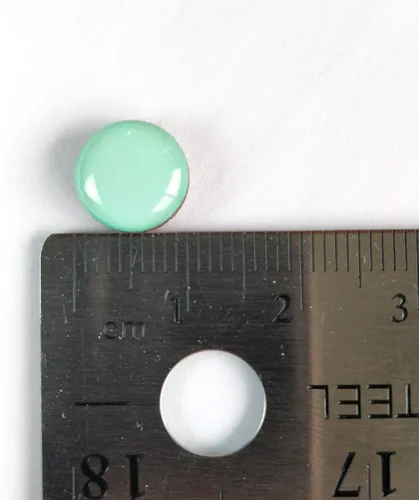 Vista 5 de Gold Flakes 10mm Stud Earrings, Handmade, Posts for Sensitive Ears (Turquoise with Gold Flakes)