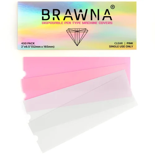 Vista 8 de BRAWNA Paquete de 200 cubiertas inalámbricas para máquinas de bolígrafos PMU - Suministros de PMU - Color - Transparente..