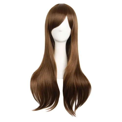 Vista 38 de MapofBeauty - Peluca larga de extremos rizados para cosplay, de 28 pulgadas, para mujer, color Azure Azul celeste