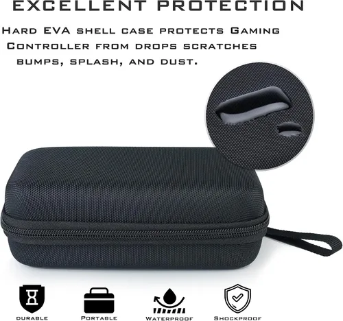 Vista 5 de XORDING Funda de transporte compatible con Backbone One, carcasa rígida de nailon, funda protectora grande, con una pulsera, llavero y bolsillo
