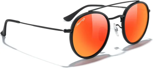 Vista 6 de MERRY'S Gafas de sol polarizadas redondas retro - Gafas de sol unisex de doble puente