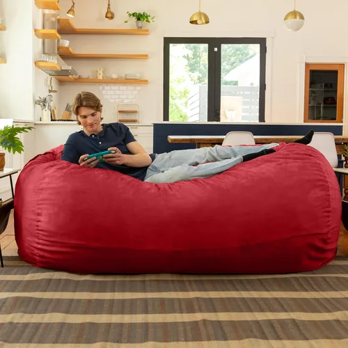 Vista 5 de Puff/tumbona gigante Saxx de la marca Jaxx, Cinnabar