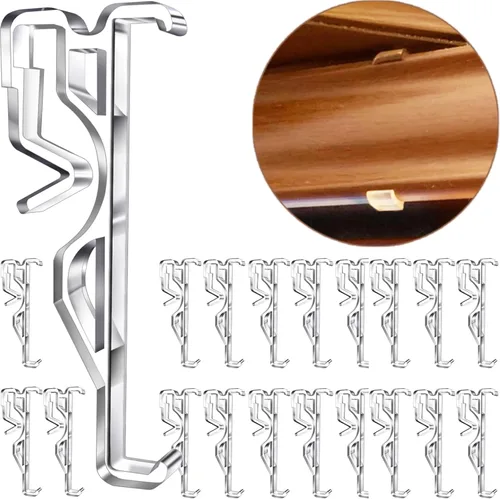 Vista 10 de Clips de cenefa de plástico transparente de 2.5 pulgadas, clips ocultos para persianas (6 piezas)