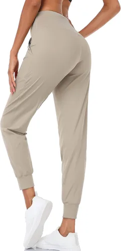 Vista 131 de Oalka - Pantalones deportivos para mujer, con cintura alta y bolsillos, para hacer deporte, yoga y entrenar