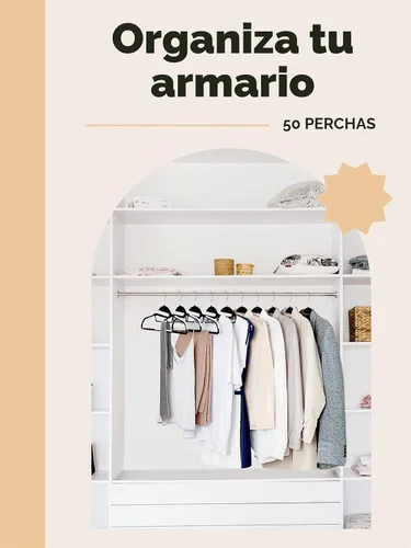 Vista 9 de HOUSE DAY Perchas de Plástico Negro Paquete de 30, Delgadas que Ahorran Espacio, Perchas Antideslizantes para Ropa con Almohadillas de Goma, Percha