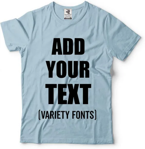 Vista 3 de Camiseta personalizada para añadir tu texto, camiseta de algodón personalizada para hombres y mujeres