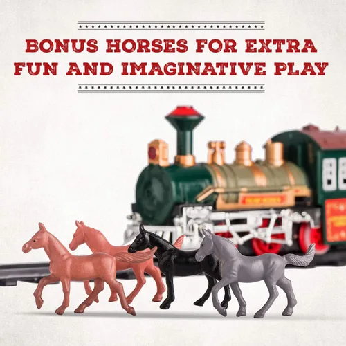Vista 6 de Juego de tren eléctrico para niños de 4 a 8 años Juego de trenes para niños de 4 a 8 años Juegos de trenes a batería con luces y sonidos, motor