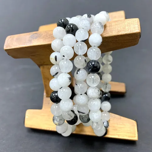 Vista 269 de Gem Avenue Handmade Round Bead Stretch Bracelet Unisex Natural Stone Beaded Jewelry for Men & Women, Elastic Wristband for Daily Wear