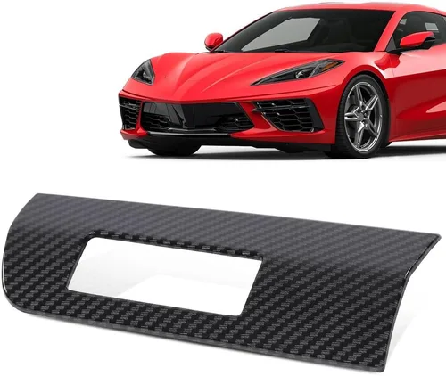 Vista 9 de CROSSDESIGN Cubierta de panel de visualización de fibra de carbono compatible con Chevrolet Corvette C8 2020-2022