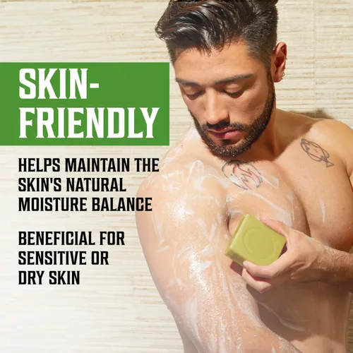 Vista 6 de Viking Revolution Jabón natural de bergamota para hombres, barra de jabón para hombre con aceites esenciales prensado en frío para hombres, jabón