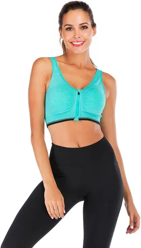 Vista 5 de YEYELE Medium Support and Removable Pad Tank Top Racerback Post Surgery Sports Bras for Women