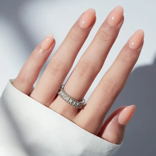 Vista 26 de modelones Uñas cortas a presión, kit de uñas postizas ovaladas