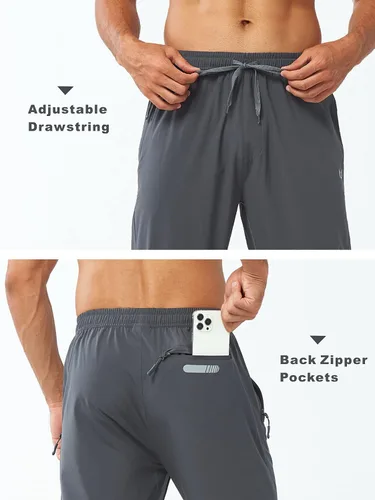 Vista 5 de NORTHYARD Pantalones deportivos para correr para hombre, pantalones de gimnasio ligeros, pantalones de correr con dobladillo abierto