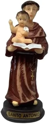 Vista 3 de Cannan Juego de 12 piezas de mini figuras religiosas de San Antonio de Padua de 3 pulgadas
