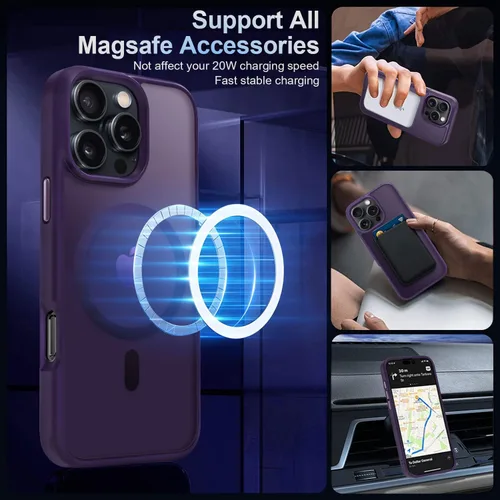 Vista 10 de MOCCA - Funda magnética resistente para iPhone XR de 6.1 pulgadas, compatible con MagSafe, funda con protección contra caídas de grado militar