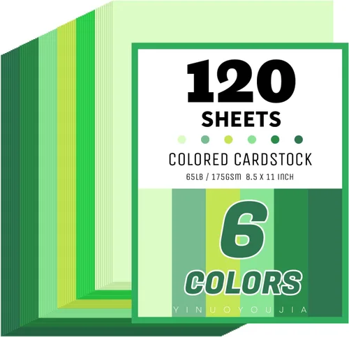 Vista 11 de 60 Sheets 8.5" x 11" Brown Cardstock, 6 Assorted Shades 250GSM/92lb Thick Construction Paper for Printer, Card Making, DIY Crafts, Scrapbooking