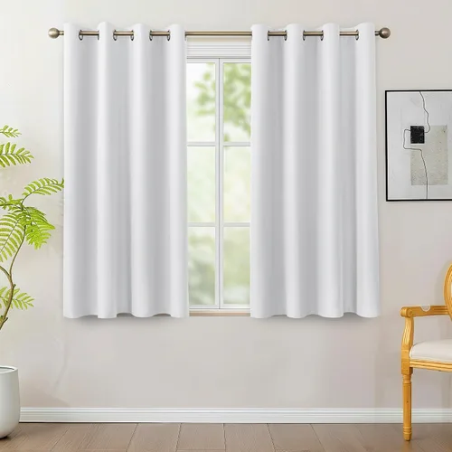 Vista 29 de BONZER - Juego de 4 paneles de cortinas 100% opacas, cortinas de ventana con aislamiento térmico y bloqueo de luz, de 63 pulgadas de largo, cortina