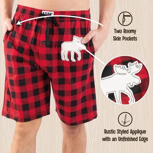 Vista 47 de Lazy One - Pantalones cortos de pijama para hombre, ropa de dormir