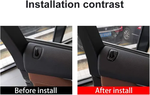 Vista 2 de YIWANG Adhesivo de fibra de carbono para puerta de coche, 4 unidades, para BMW X5 F15 2014 2015 2016 2017 2018, para BMW X6 F16 2015 2016 2017 2018