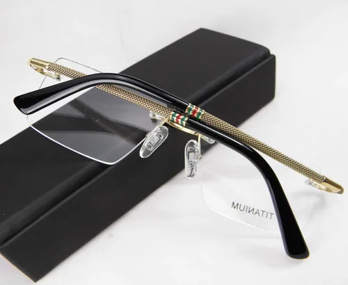 Vista 4 de Circleperson Rimless Pure Titanium Gafas marco cuadrado Peso ligero