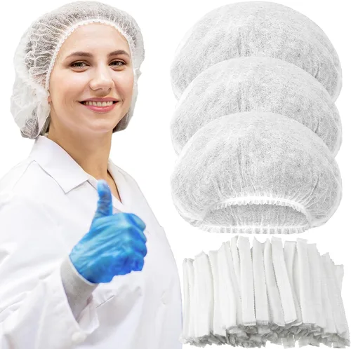Vista 9 de Yahenda 1000 unidades desechables Bouffant gorras a granel redes de pelo de 21 pulgadas no tejidas para servicio de alimentos, restaurante
