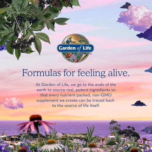 Vista 8 de Vitamina blanda para mujeres de Garden of Life, multivitamínico para las mujeres de Mykind Organics, 120 pastillas con frutas orgánicas