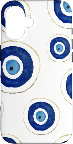 Vista 32 de Funda para teléfono con diseño de amuleto contra el mal de ojo, color blanco para iPhone 17