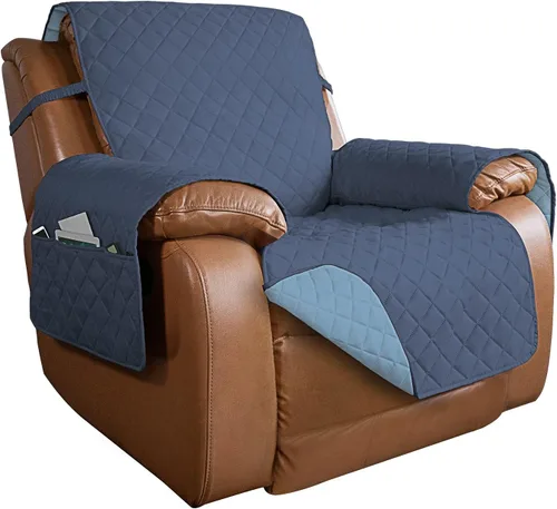 Vista 99 de PureFit - Funda de sofá acolchada reversible, protector de muebles impermeable, funda de sofá lavable con espuma antideslizante y correas elásticas