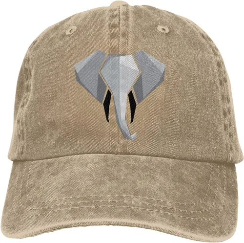 Vista 2 de Gorra de béisbol vintage con diseño de elefante 3D, gorra de camionero ajustable