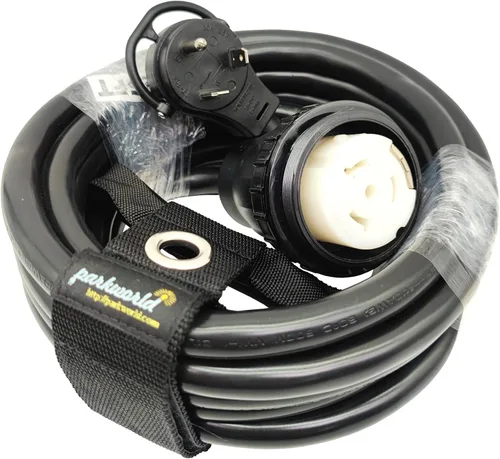 Vista 6 de Parkworld Adaptador de cable de extensión RV 30A a Marine Shore Power 50A TT-30P a SS2-50R (4 pies)
