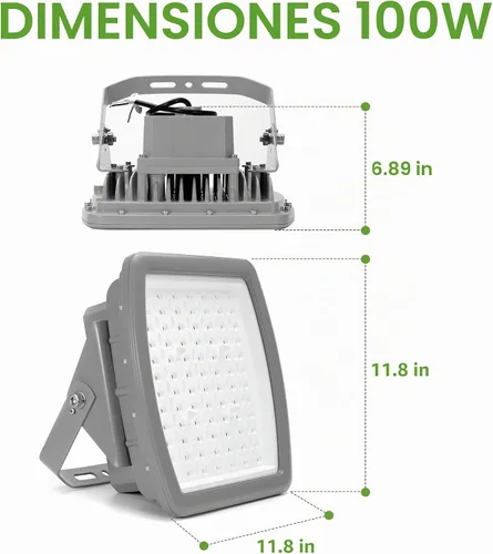 Vista 7 de Luz de inundación LED a prueba de explosiones de 100W, clase I División 2