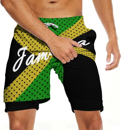 Vista 8 de CHILL·TEK Traje de baño para hombre con forro de compresión de secado rápido 2 en 1, traje de baño para playa