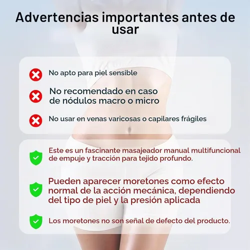 Vista 7 de Herramienta de masaje para celulitis, rodillo manual para celulitis, piel contorneada y más suave, alivia el dolor muscular de las piernas Azul